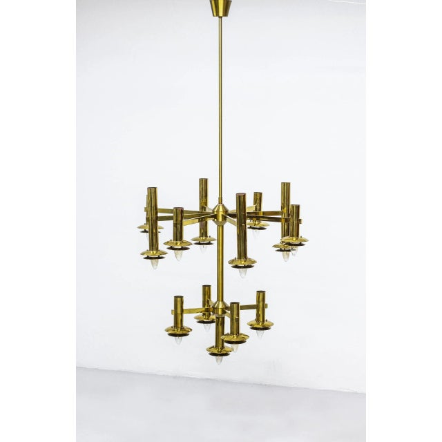 Chandelier by Holger Johansson for Westal, 1970s For Sale - Image 14 of 14