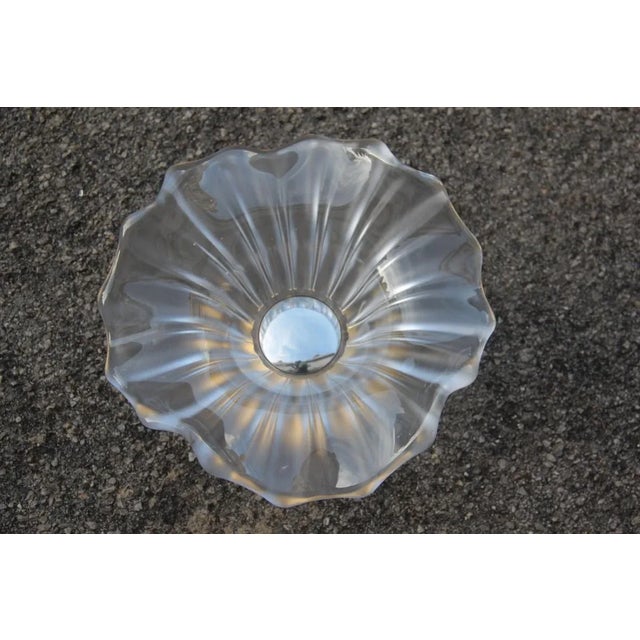 Vintage Italian Frosted Glass Bowl For Sale - Image 10 of 11