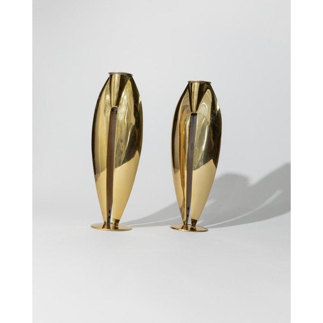 Vintage Brass Candleholders, 1970s, Set of 2 For Sale - Image 5 of 11