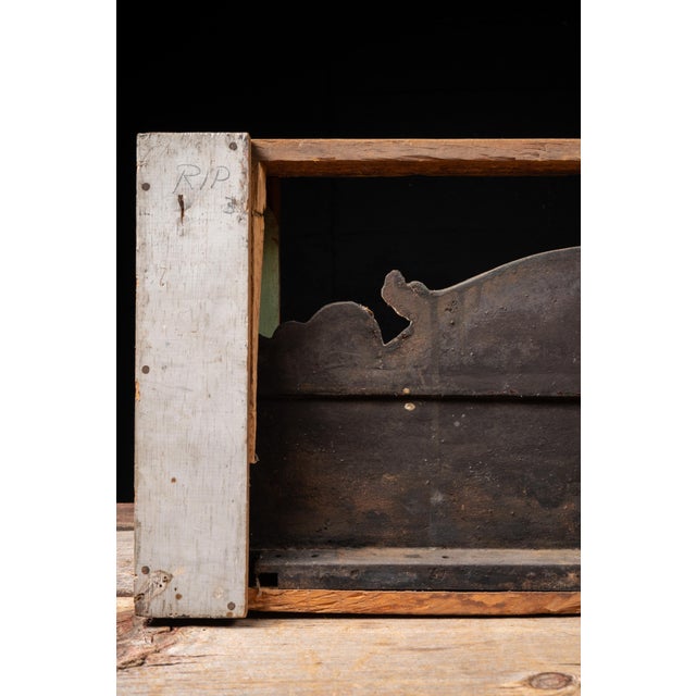 Green Late 19th Century Victorian Painted Cast Iron Architectural Pediment For Sale - Image 8 of 18