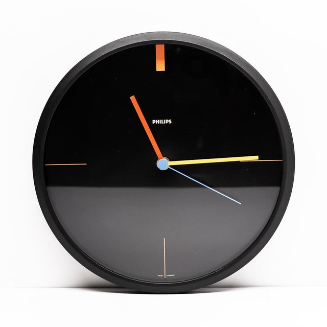 ➝ philips hr 5682 wall quartz clock 1980s! made in west germany ➝ condition this beautiful wall clock is in excellent*...