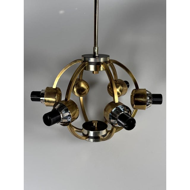 Sputnik Six-Light Chandelier in Glass from Kaiser-Leuchten, 1960s For Sale - Image 16 of 18