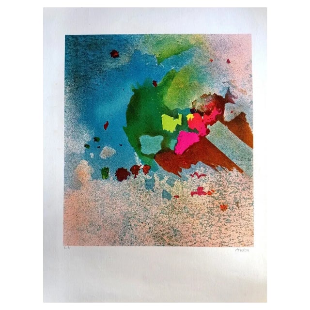 Mordecai Ardon, Abstract Composition, 1970s, Lithograph For Sale
