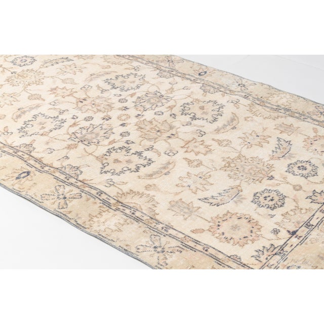 Hand-Knotted Antique Accent Rug For Sale - Image 4 of 9