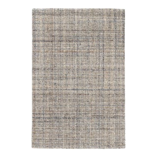 Dash & Albert by Annie Selke Harris Blue/Brown Micro Hooked Wool Rug, 2'6" x 8' For Sale