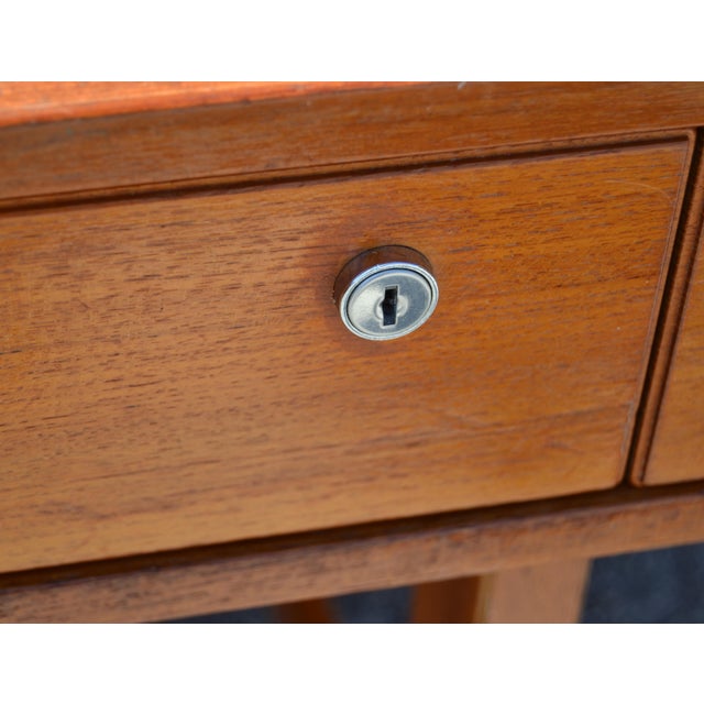 1970 Peter Løvig Nielsen Dansk Design Denmark Teak Flip Top Desk Writing Table For Sale - Image 12 of 16