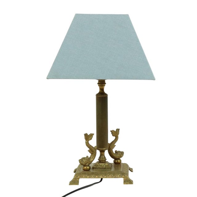 Vintage Brass Table Lamp, 1950s For Sale - Image 3 of 14