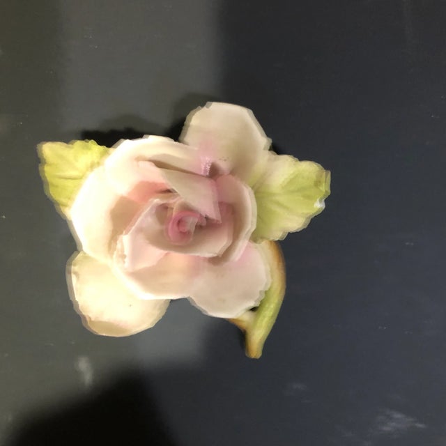 Boho Chic Vintage 1980s Ceramic Rose Made in Italy For Sale - Image 3 of 5