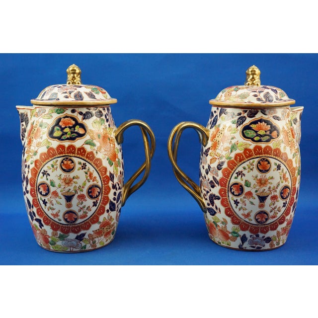 Ceramic Large Japanese Porcelain Jugs by Imari, Set of 2 For Sale - Image 7 of 18