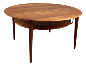Round FD-515 Minerva Coffee Table in Teak by Peter Hvidt & Orla Molgaard Nielsen for France & Son, Denmark, 1960s