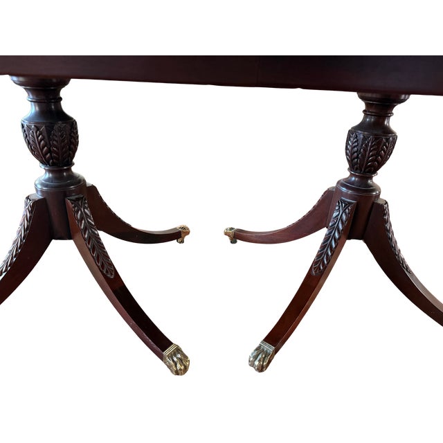 1990s Baker Charleston Mahogany Dining Table For Sale - Image 11 of 15