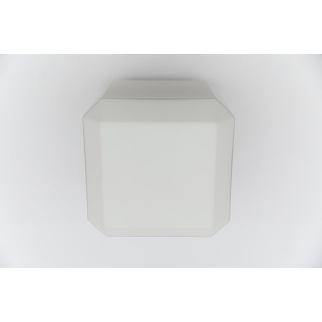 Vintage German Cube Flush Mount in Opaline Glass, 1960s For Sale - Image 14 of 18