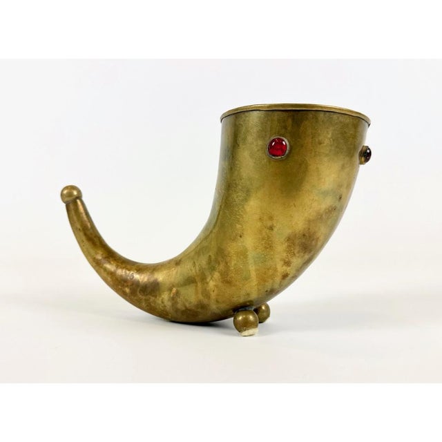 Danish Drinking Viking Horn from Bottega Jacobs, 1930s For Sale - Image 3 of 10