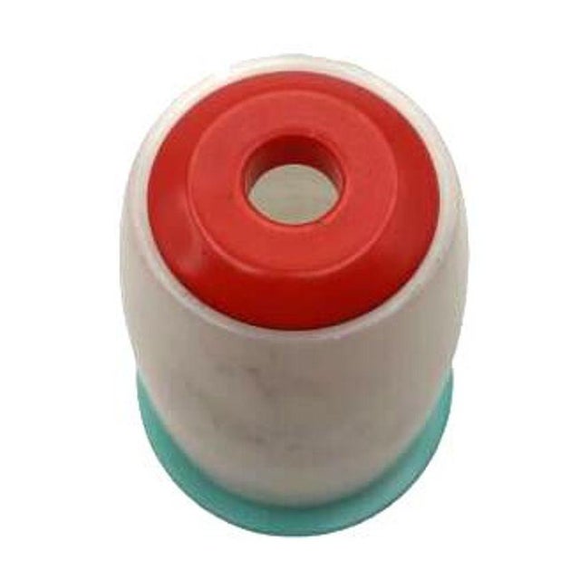1950s Mid 20th Century Multicolored Alabaster Candlestick Holder W/ Red and Teal Accent For Sale - Image 5 of 8