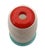 1950s Mid 20th Century Multicolored Alabaster Candlestick Holder W/ Red and Teal Accent For Sale - Image 5 of 8