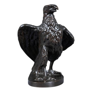 After T. Gechter, The Watchful Eagle, Late 19th Century, Bronze For Sale