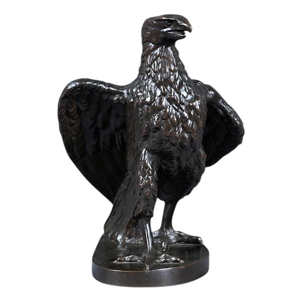 After T. Gechter, The Watchful Eagle, Late 19th Century, Bronze For Sale