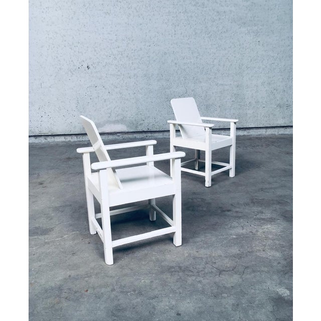 Set of Art Deco Handmade Childrens Armchair Set, Belgium, 1920s For Sale - Image 16 of 18