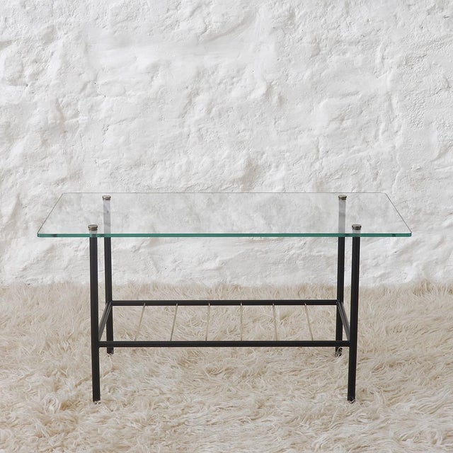 Mid-Century Coffee Table with Magazine Rack in the style of Pierre Guariche, France, 1950s For Sale - Image 13 of 13
