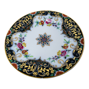 C.1845 to 1850. Minton Flow Blue Imari Polychrome Dinner Plates Set of 14