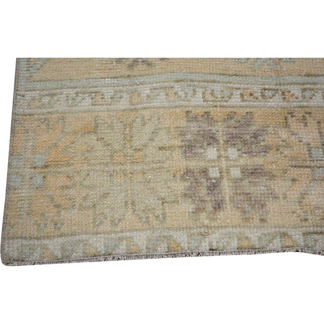 Turkish Vintage Turkish Anatolian Hand Knotted Wool Rug, 3'1''x12'1'' For Sale - Image 3 of 5