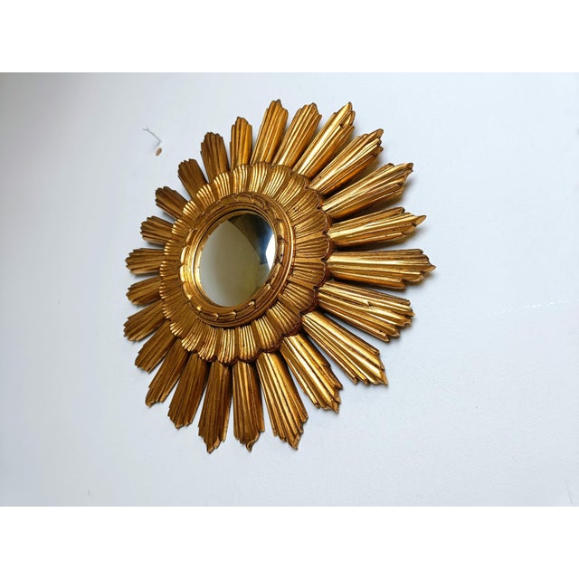 Vintage Gilt Sunburst Mirror, 1960s For Sale - Image 13 of 15