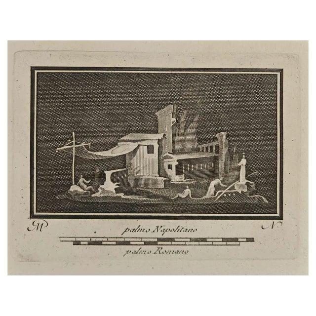 Carlo Nolli, Ancient Roman Fresco, Etching, 18th Century For Sale