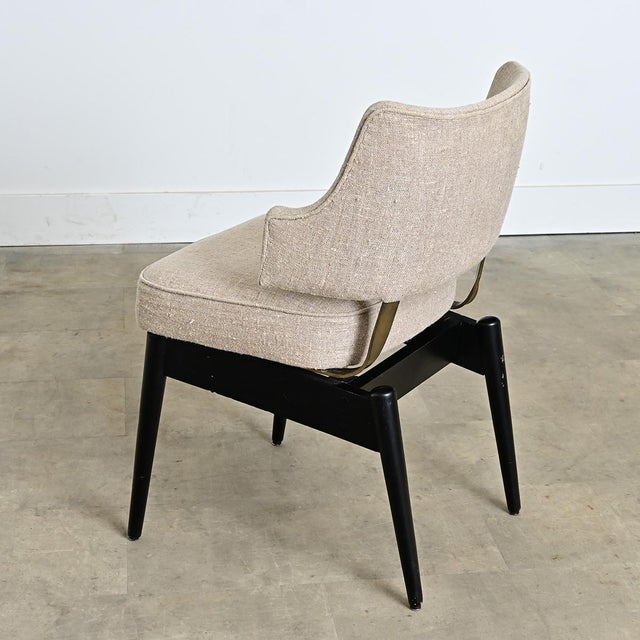 English Vintage Mid-century Flexible-back Occasional Chair For Sale - Image 9 of 10
