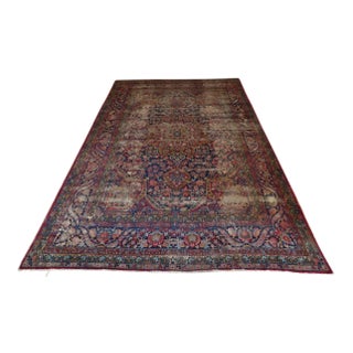 1900s Antique Persian Kerman Lavar Rug-9'x 13' For Sale