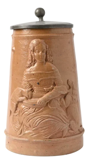 Antique German Beer Stein from Westerwald, 1800s