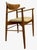 Brown Vintage Mid-Century Modern Sculptural Armchair With Upholstered Seat For Sale - Image 8 of 9