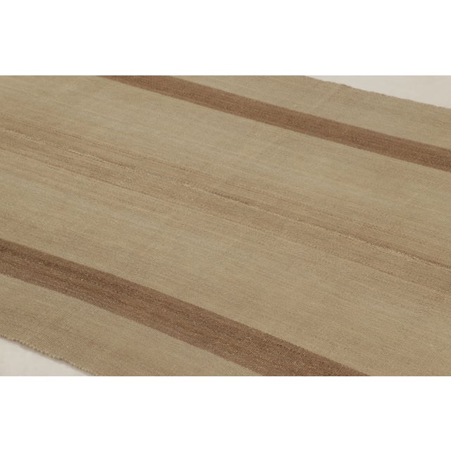 Rug & Kilim's Contemporary Minimalist Rez Kilim With Earth-Toned Geometry For Sale In New York - Image 6 of 10