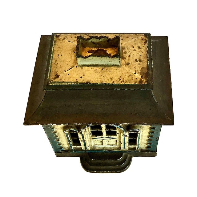 Metal A Compact Victorian Desk Bank by J. & E. Stevens For Sale - Image 7 of 8