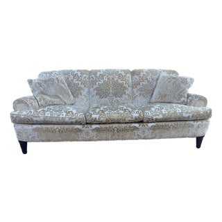 1990s English Rolled-Arm Sofa in the Style of George Smith For Sale