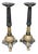 Superb Pair of French Antique Marble & Bronze Ornate Pedestals For Sale