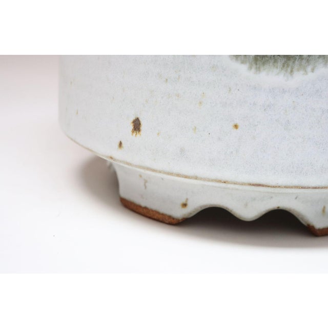 Vintage Blue and Green Studio Pottery Square Planter by Deanna Nichols For Sale - Image 15 of 16