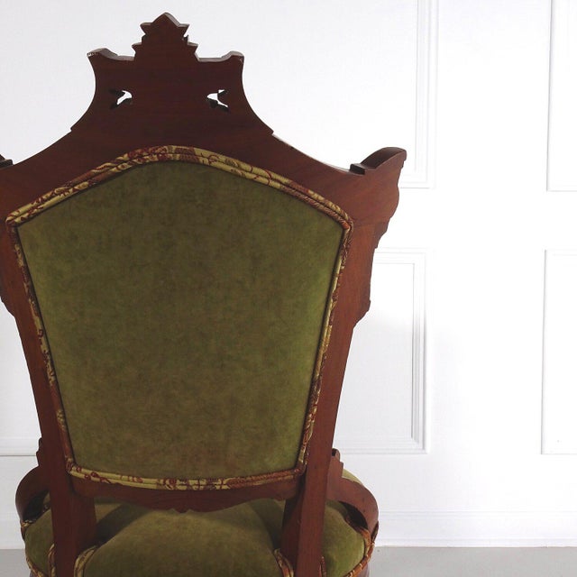 1900 - 1909 Eastern Influenced Victorian Side Chairs - a Pair For Sale - Image 5 of 8