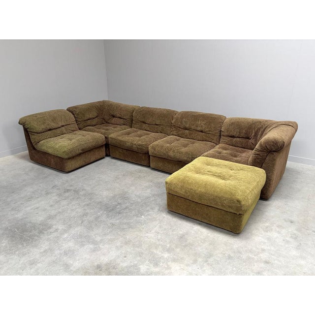 Textile Vintage Modular Elements Sofa, 1970s, Set of 6 For Sale - Image 7 of 18
