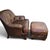 Animal Skin Some Chairs Fill a Space. A Vintage Classic Leather Chair & Ottoman Command It. For Sale - Image 7 of 12