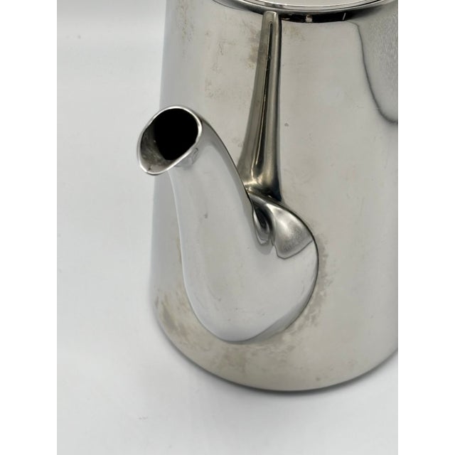 Vintage Broggi Stainless Steel Coffee or Tea Pot Italian Armed Forces Logo 1950s For Sale - Image 11 of 15