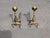 Victorian Vintage Pair of Cannonball Ball Victorian Brass Fireplace Andirons For Sale - Image 3 of 5