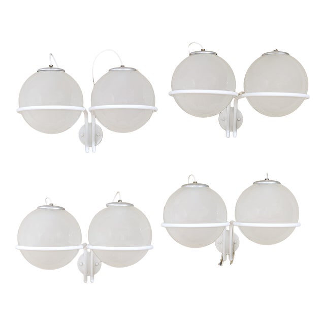 Mod. 239/2 Wall Lamps by Gino Sarfatti for Arteluce, 1970s, Set of 4 For Sale