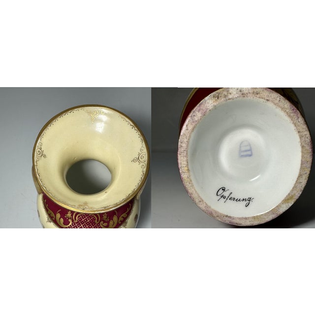 Antique Royal Vienna Hand Painted Vase: Neoclassical Sacrifice Scene For Sale - Image 9 of 10