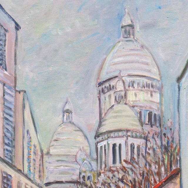 'View of Montmartre With the Basilica of Sacré-Cœur' by K H Kaneko, 1946, Paris, Post Impressionism For Sale - Image 4 of 11