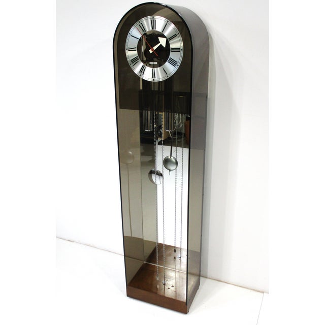 Howard Miller Lucite Mid Century Grandfathers Clock Model 677 For Sale - Image 12 of 12
