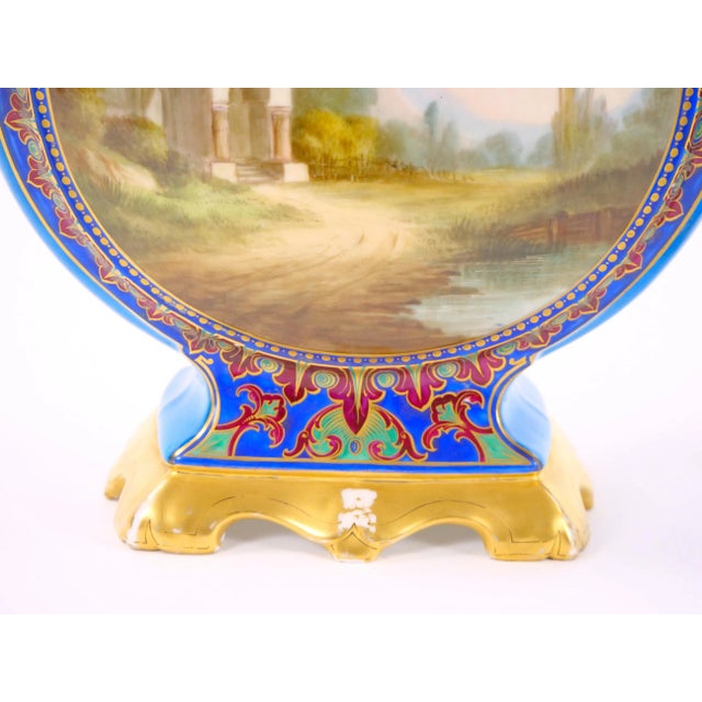 19th Century French Hand Painted / Decorated Porcelain Vases For Sale - Image 9 of 12