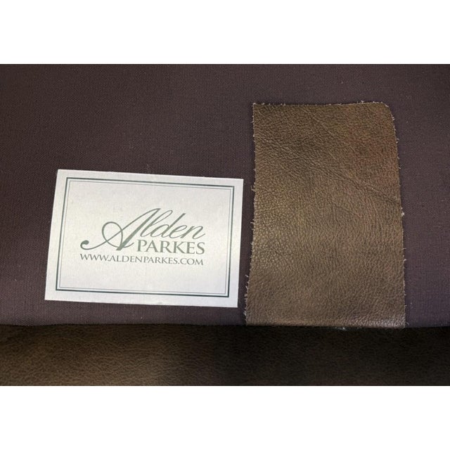 New Showroom Sample Alden Parks Modern Leather Club Chair For Sale - Image 10 of 10