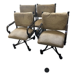 Tempo Furniture Bullseye Swivel & Tilt Caster Dining Armchair Arm Chair (Usa) -4 Available For Sale