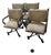 Tempo Furniture Bullseye Swivel & Tilt Caster Dining Armchair Arm Chair (Usa) -4 Available For Sale