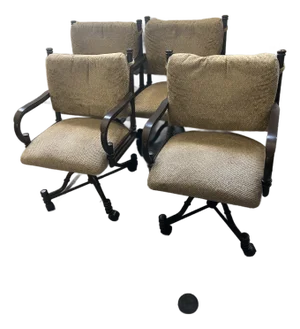 Tempo Furniture Bullseye Swivel & Tilt Caster Dining Armchair Arm Chair (Usa) -4 Available